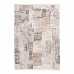 Kayoom Kurzflorteppich Akropolis 425 - Kunstfaser - Silber - 200 x 300 cm