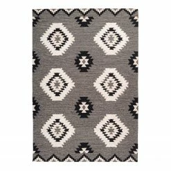 Arte Espina Kurzflorteppich Ethnie 400 - Mischgewebe - Grau - 160 x 230 cm