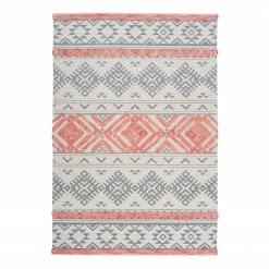 Arte Espina Kurzflorteppich Ethnie 200 - Mischgewebe - Grau / Apricot - 160 x 230 cm