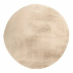 Arte Espina Hochflorteppich Rabbit Light 500 Rund - Kunstfaser - Beige - Durchmesser: 120 cm