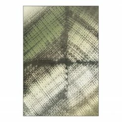 Kayoom Kurzflorteppich Atelier III - Kunstfaser - Grün / Natur