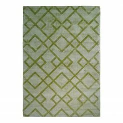 Kayoom Kurzflorteppich Luxury I - Viskose - Edelgrün - 160 x 230 cm