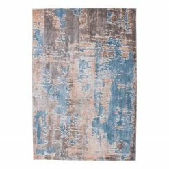 Kayoom Kurzflorteppich Ocean III - Viskose - Blau / Sand - 170 x 240 cm