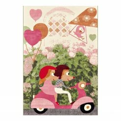 Kayoom Kinderteppich Sun Scooter - Micropolyester - Mehrfarbig