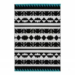 Kayoom Kurzflorteppich Broadway IV - Kunstfaser - Schwarz / Weiß - 200 x 290 cm