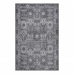 Wecon Home Kurzflorteppich Fresh Bachtiar - Mischgewebe - Dunkelgrau - 120 x 170 cm