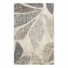 Esprit Home In-/Outdoorteppich Leaf - Kunstfaser - Grau - 80 x 150 cm