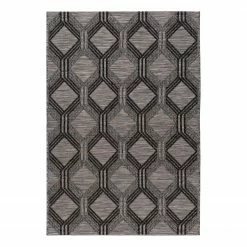 Sehrazat In- & Outdoorteppich Road 3460 - Kunstfaser - Grau - 120 x 170 cm