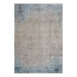 Astra Kurzflorteppich Mona II - Mischgewebe - Blau / Silber - 80 x 150 cm