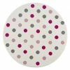 Happy Rugs Kinderteppich Confetti - Polypropylen - Altrosa / Creme - Durchmesser: 160 cm