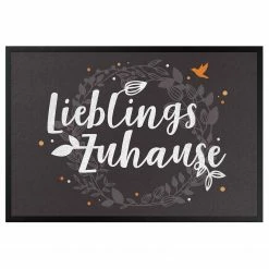 Bilderwelten Fußmatte Lieblingszuhause - Mischgewebe - Grau - 60 x 40 cm