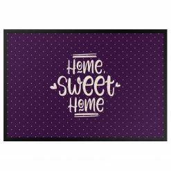 Bilderwelten Fußmatte Home Sweet Home Polkadots - Mischgewebe - Violett - 70 x 50 cm