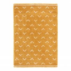 Top Square Hochflorteppich Montana II - Kunstfaser - Gelb - 80 x 150 cm