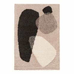 Top Square Hochflorteppich Asta II - Kunstfaser - Beige / Mehrfarbig - 160 x 230 cm