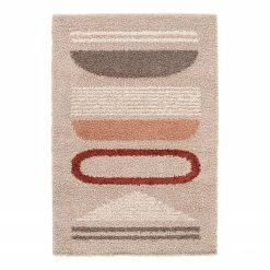 Top Square Hochflorteppich Asta III - Kunstfaser - Beige