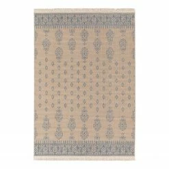 Top Square Kurzflorteppich Guarda I - Kunstfaser - Beige / Blau - 120 x 170 cm