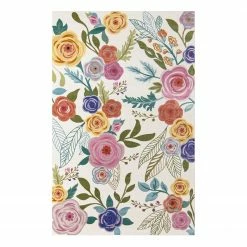 Top Square Kurzflorteppich Sunshine II - Polypropylene / Baumwolle - Elfenbein