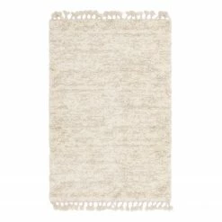 Top Square Hochflorteppich Top Shag III - Polypropylene / Jute - Creme - 120 x 185 cm
