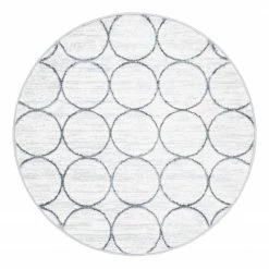 Top Square Kurzflorteppich Titan Trellis IV - Polypropylene / Jute - Creme