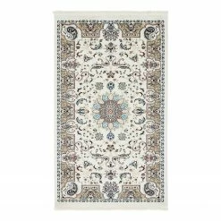 Top Square Kurzflorteppich Almas I - Polypropylene / Baumwolle - Creme - 90 x 150 cm