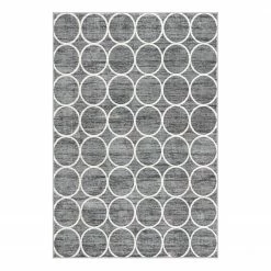 Top Square Kurzflorteppich Titan Trellis II - Polypropylene / Jute - Dunkelgrau - 185 x 275 cm