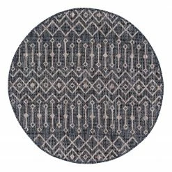 Top Square In-/ Outdoorteppich Outdoor Crosses VII - Polypropylen - Grau