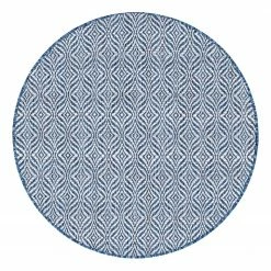 Top Square In-/ Outdoorteppich Outdoor Crosses VIII - Polypropylen - Marineblau