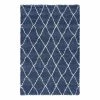 Top Square Kurzflorteppich Temara Shag II - Polypropylene / Jute - Marineblau - 150 x 245 cm