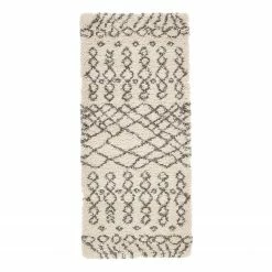 Top Square Läufer Temara Shag I - Polypropylene / Jute - Creme - 80 x 185 cm