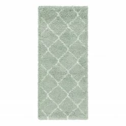 Top Square Läufer Temara Shag V - Polypropylene / Jute - Hellgrün - 80 x 185 cm