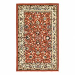 Top Square Kurzflorteppich Zarin Hill II - Polyester / Jute - Terracotta - 155 x 245 cm