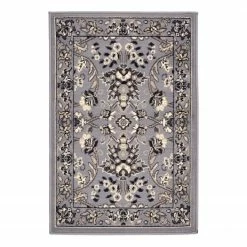 Top Square Kurzflorteppich Zarin Hill I - Polyester / Jute - Grau