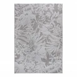 ELLE DECORATION In-/Outdoorteppich Lanao - Polypropylen - Grau / Creme - 200 x 290 cm