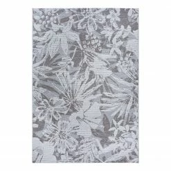 ELLE DECORATION In-/Outdoorteppich Lanao - Polypropylen - Grau / Hellgrau - 140 x 200 cm