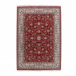 THEKO die markenteppiche Wollteppich Benares Isfahan - Schurwolle - Rot - 70 x 140 cm