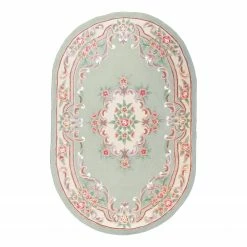 THEKO die markenteppiche Kurzflorteppich Ming II - Polyacryl - Grün - 190 x 290 cm