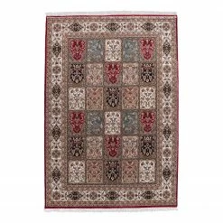 THEKO die markenteppiche Wollteppich Benares Bachtiari - Schurwolle - Rot - 140 x 200 cm