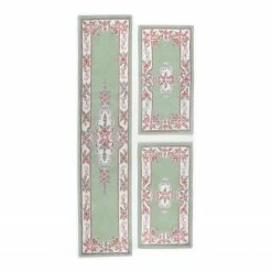 THEKO die markenteppiche Bettumrandung Ming (3-teilig) - Polyacryl - Grün