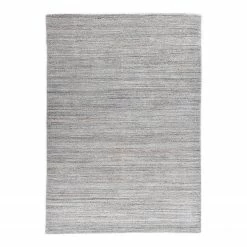 THEKO die markenteppiche Wollteppich Sandiego - Schurwolle / Viskose - Grau - 190 x 290 cm