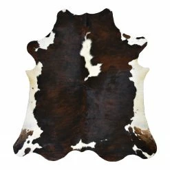 THEKO die markenteppiche Fellteppich Muh III - Rinderhaar - Braun