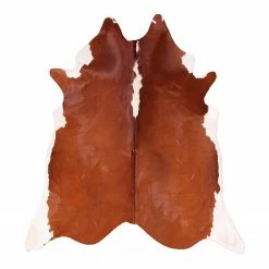 THEKO die markenteppiche Fellteppich Muh I - Rinderhaar - Braun