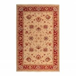 THEKO die markenteppiche Wollteppich Saharna 2444 - Schurwolle - Rot - 80 x 145 cm