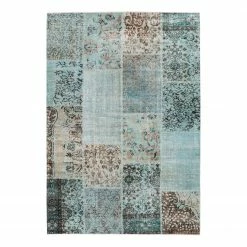 Kayoom Kurzflorteppich Toska 125 - Polyester - Chenile - Creme / Grün - 200 x 290 cm