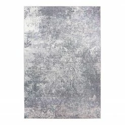 Kayoom Kurzflorteppich Rhodin 1125 - Polyester - Grau - 80 x 150 cm