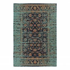 Kayoom Kurzflorteppich Charme 225 - Mischgewebe - Blau - 160 x 230 cm