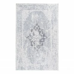 Kayoom Kurzflorteppich Prayer 100 - Polyester - Grau - 200 x 290 cm