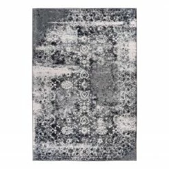 Kayoom Kurzflorteppich Saphira 400 - Polyester - Grau - 80 x 150 cm