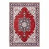 Nouristan Kurzflorteppich Medaillon Rana - Polyester - Rot - 160 x 230 cm