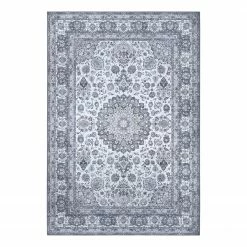 ELLE DECORATION Kurzflorteppich Nain Zarin - Polyester - Steingrau - 200 x 290 cm