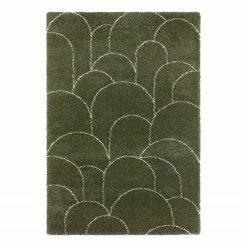 Mint Rugs Hochflorteppich Thane - Polypropylen - Grün / Beige - 160 x 230 cm